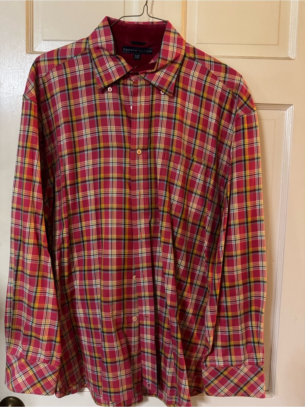 Tommy Hilfiger Red Plaid Button-Down Shirt